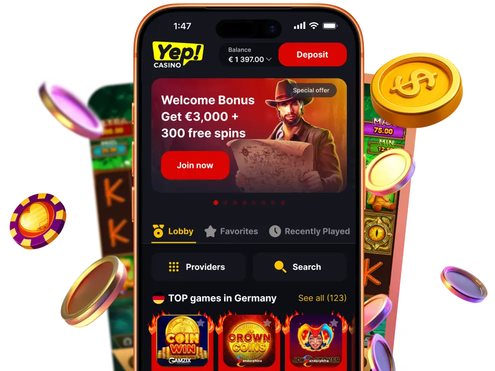 Yep Casino na telefonie